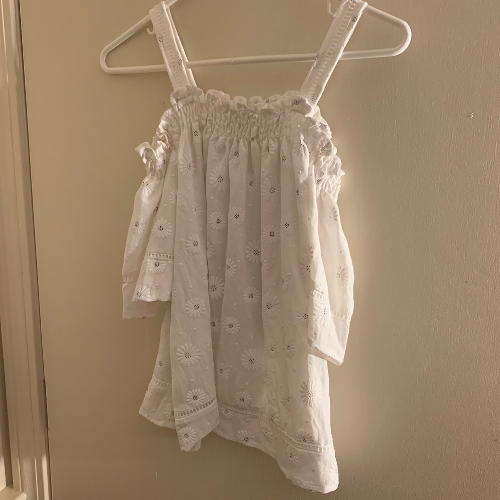 White floral print shirt